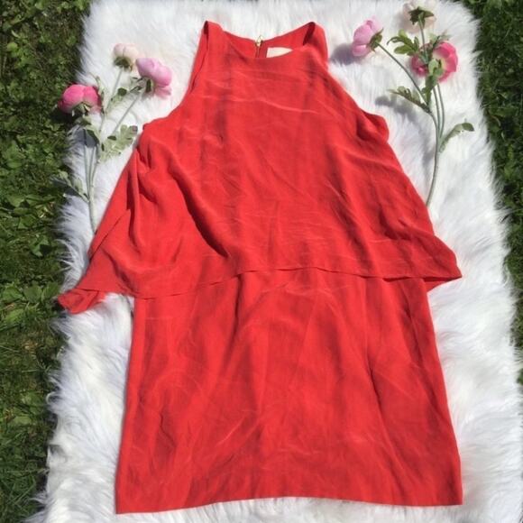 Cynthia Rowley 100% Silk Hot Pink Shift Dress Size 12 Wedding Dress - Picture 2 of 14